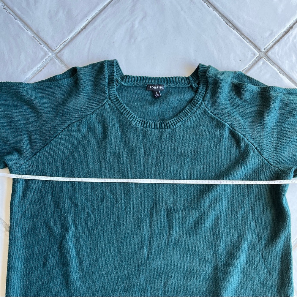 Torrid Plus Split Sleeve Pullover Knit Sweater Fo… - image 6